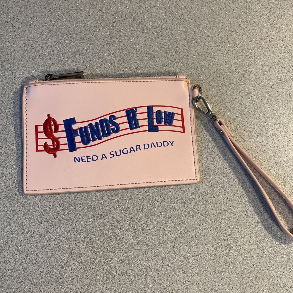 Dolls Kill Sugar Thrillz Sugar Daddy Money Sweet N Low Bachelorette Wristlet